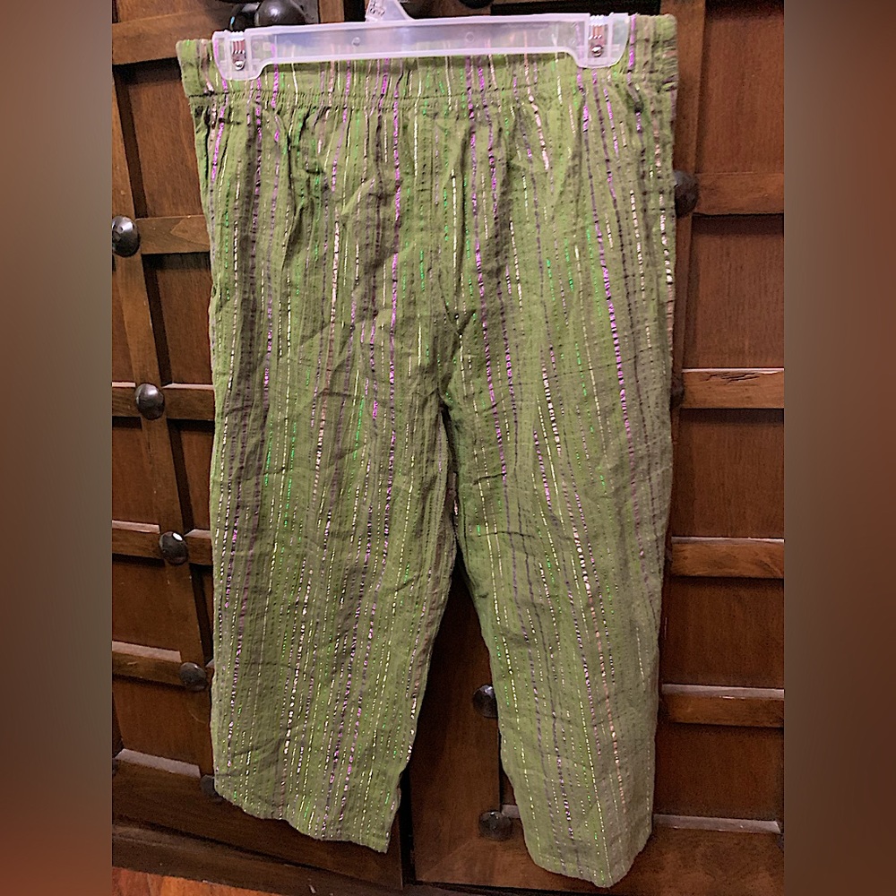 Multi Strip Green Pants .